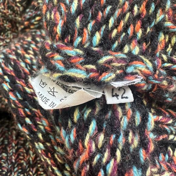 Cruciani Italian Women's Cashmere Confetti Turtleneck Short Sweater sz 42=XS/S - Picture 6 of 7